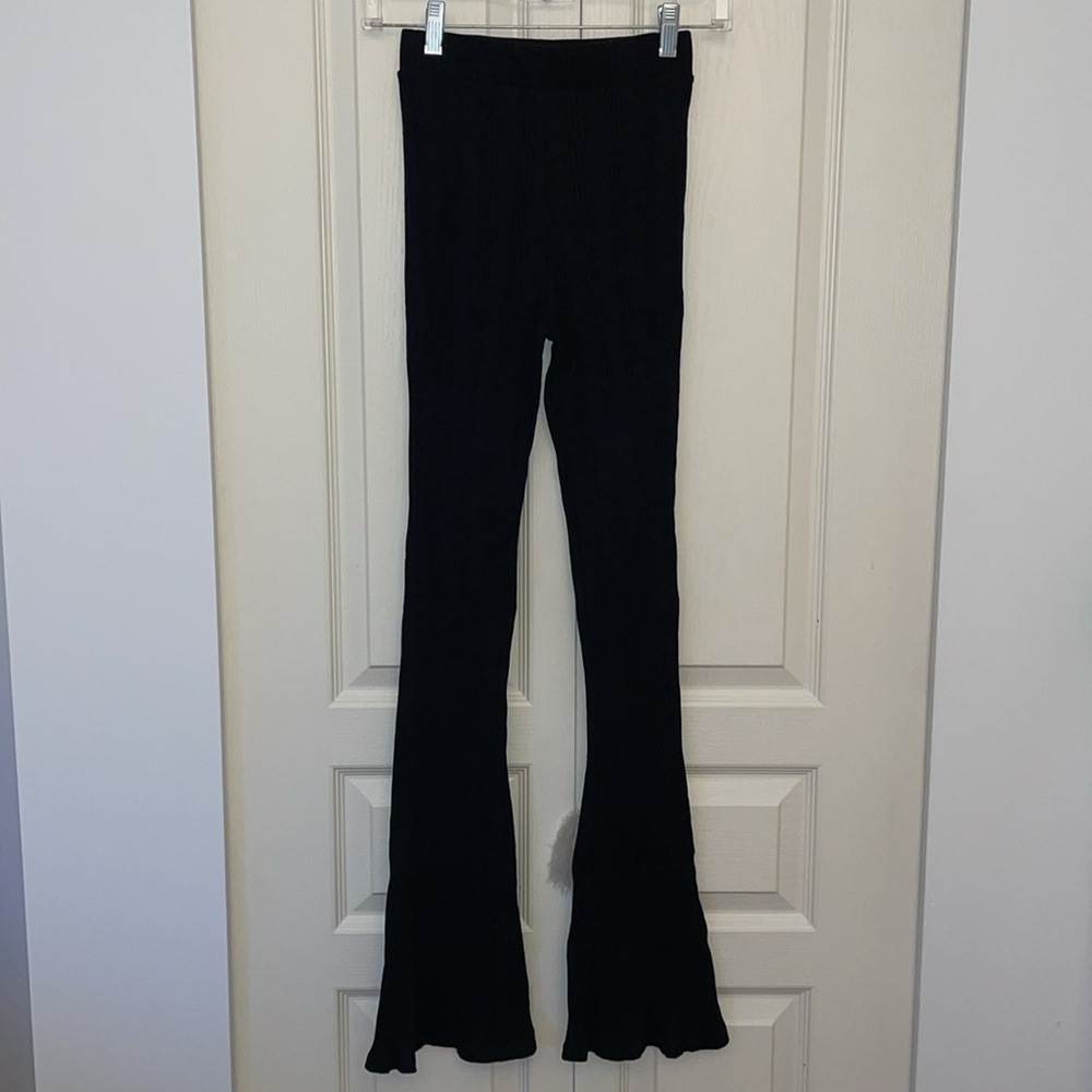 Zara ribbed flared leggings